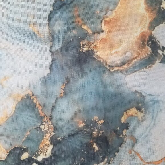 Marble Print Mesh Tee and Skirt Set - Picture 11 of 11